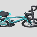 Boleneg Blue Road Bicycle Featuring Black Handlebars Blue Seat And Black Wheels