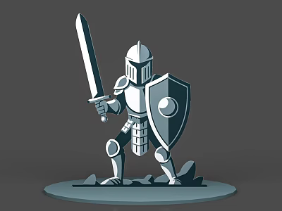 Movie Character Cartoon Character Warrior Soldier Western Soldier Armored Soldier Game Character Photo Board Hand-held 3d model