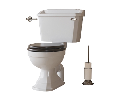 French Vertical Toilet 3d model