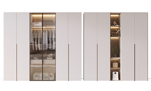 Light Luxury Wardrobe Decorative Cabinet 3d model