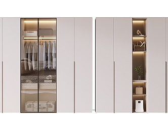 Light Luxury Wardrobe Decorative Cabinet 3d model