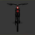 Red Mountain Bike With Black Frame And Large Tires For Off Road Riding