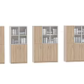 Wooden File Cabinet With Glass Door And Multiple Design Options For Office Storage