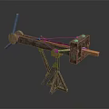 Ancient Wooden Catapult Medieval Siege Weapon With Lever And Launch Arm