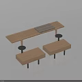 Modern Wooden Landscape Seating With Cushion And Smaller Units For Outdoor Areas