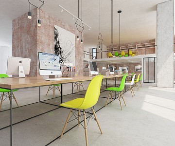 Industrial LOFT Public Office Area Office 3d model