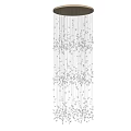 Elegant Crystal Chandelier With Hanging Pendants And Butterfly Decor For Interior Illumination