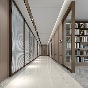 Modern aisle building aisle 3d model