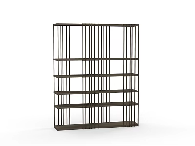 Modern Metal Shelving Unit With Open Design And Multiple Storage Shelves 3d model