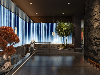 Front Desk Lobby 3d model