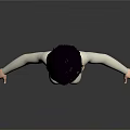 3D Rendered Female Game Movie Character With Black Hair White Turtleneck Gray Background And Reflection
