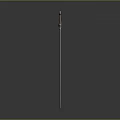 Traditional Curved Sword With Red Handle And Shiny Metal Blade On Dark Background