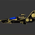 Cosmic Aerospace Craft Model With Black Gold Design And Blue Cockpit