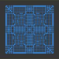 Blue Plastic Pallet with Grid Design Sturdy Structure for Household Storage Supplies