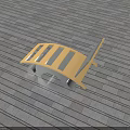 Sleek Modern Yellow Gray Outdoor Chair For Patio With Durable Structure