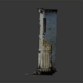 Classical Architectural Facade Model With Arched Doorway Columns And Ornamental Carvings