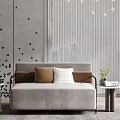 Modern double sofa combination 3d model