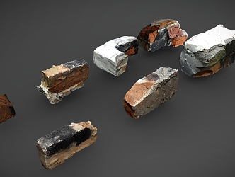 Brick Stone Broken Brick 3d model