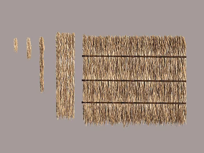 Straw Fence Variations For Decoration Or Partition 3d model