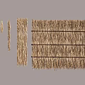 Straw Fence Variations For Decoration Or Partition 3d model
