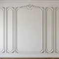 White Interior Wall Design With Decorative Lines And Elegant Architectural Panel Details 3d model