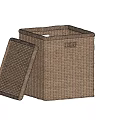 Stylish Wicker Storage Basket With Lid For Home Organizing And Decorative Use
