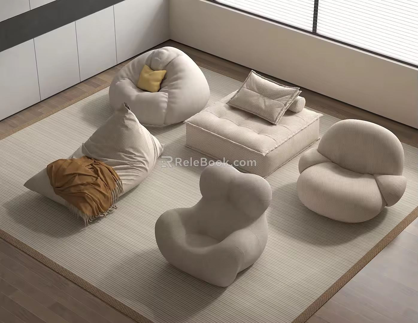 Modern Lazy Sofa Lazy Sofa Combination Casual Sofa 3d model