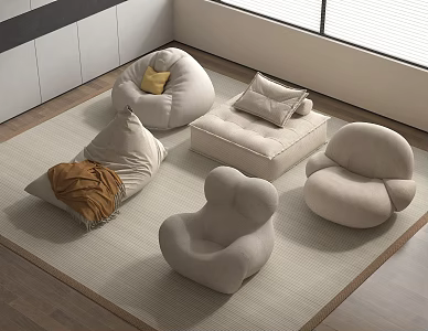 Modern Lazy Sofa Lazy Sofa Combination Casual Sofa 3d model