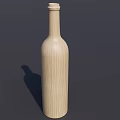 Simple Wooden Cylindrical Spice Bottle with Shadow on Dark Background 3d model