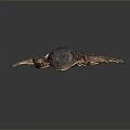 Brown Spotted Frog With Red Eyes And Textured Skin On Dark Background