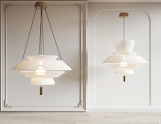 modern cream chandelier cream chandelier 3d model