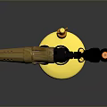 Stylish Decorative Ornament Set With Golden Canister Black Components And Transparent Glass Tube