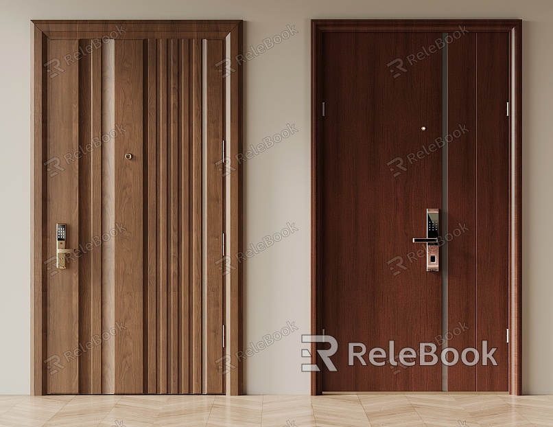 Modern entry door security door model