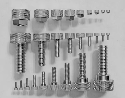 Hardware Tools Set with Various Sizes and Types of Bolts Nuts 3d model