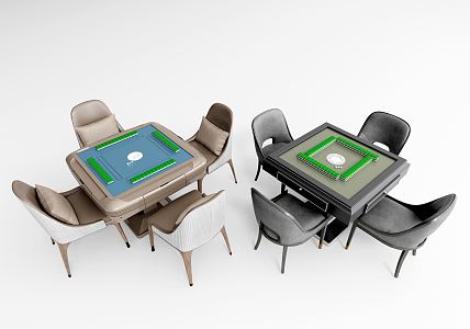 Modern Mahjong Table and Chair Mahjong Table and Chair Automatic Mahjong Table Mahjong 3d model