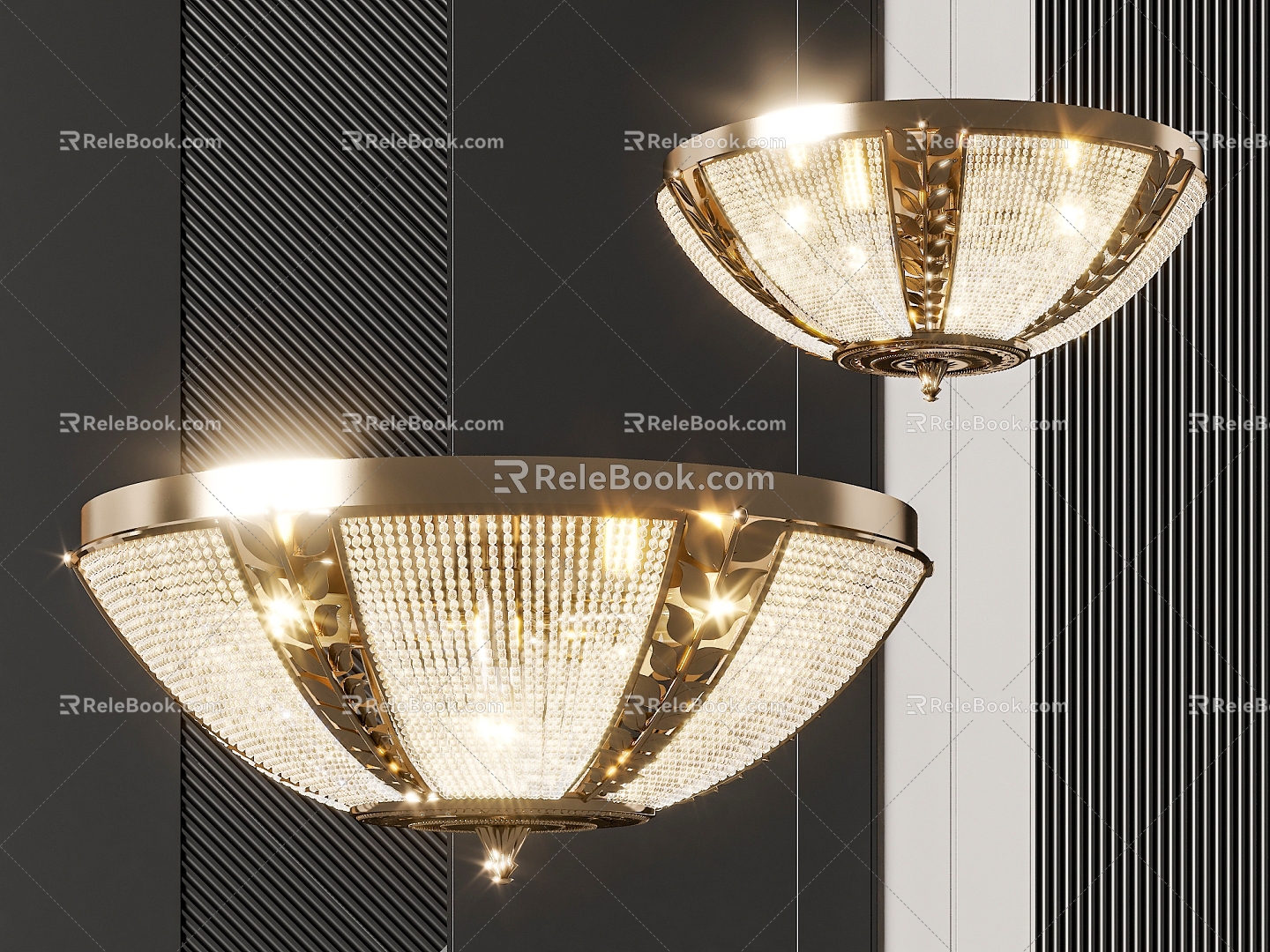 Crystal chandelier 3d model