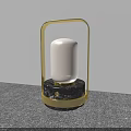 Modern Table Lamp With Metal Handle Minimalist Design Warm Light And Marble Base