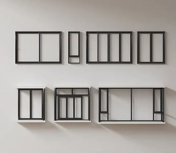 Modern windows combination windows glass windows floor-to-ceiling windows balcony windows bay windows bedroom windows sliding windows casement windows doors and windows 3d model