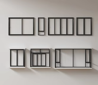 Modern windows combination windows glass windows floor-to-ceiling windows balcony windows bay windows bedroom windows sliding windows casement windows doors and windows 3d model