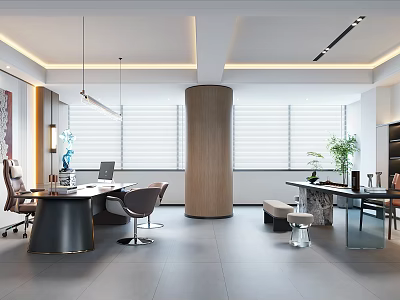 Modern boss office tea room manager room development office area elevator room 3d model