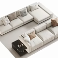 Double sofa Multi-person sofa Corner sofa 3d model