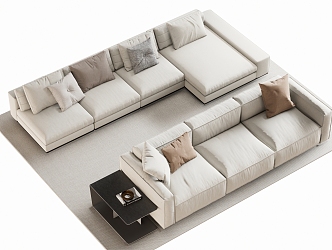 Double sofa Multi-person sofa Corner sofa 3d model