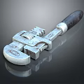 Professional Adjustable Wrench With Metal Body And Black Handle For Hardware Work