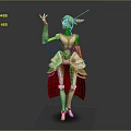 Robot Character With Mechanical Creature Design Silver Gold Armor And Red Cape Standing Pose