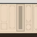 Elegant Classic White Wall Paneling With Detailed Decorative Patterns For Interior Design 3d model