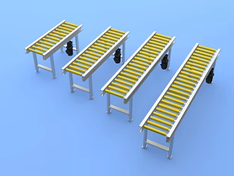 Roller Conveyor Roller Conveyor Line Production Line Conveyor Belt Logistics Storage Delivery 3d model