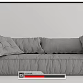Modern Multiplayer Sofa Baxter Two-Seat Sofa 3d model