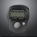 Black Portable Digital Electronic Counter With 00000 Display And Reset Button