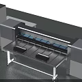 High Performance Industrial Large Format Printer With Worktable And Precision Components 3d model