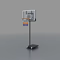 Interactive Zone Basketball Hoop With Portable Stand And Adjustable Height Design 3d model